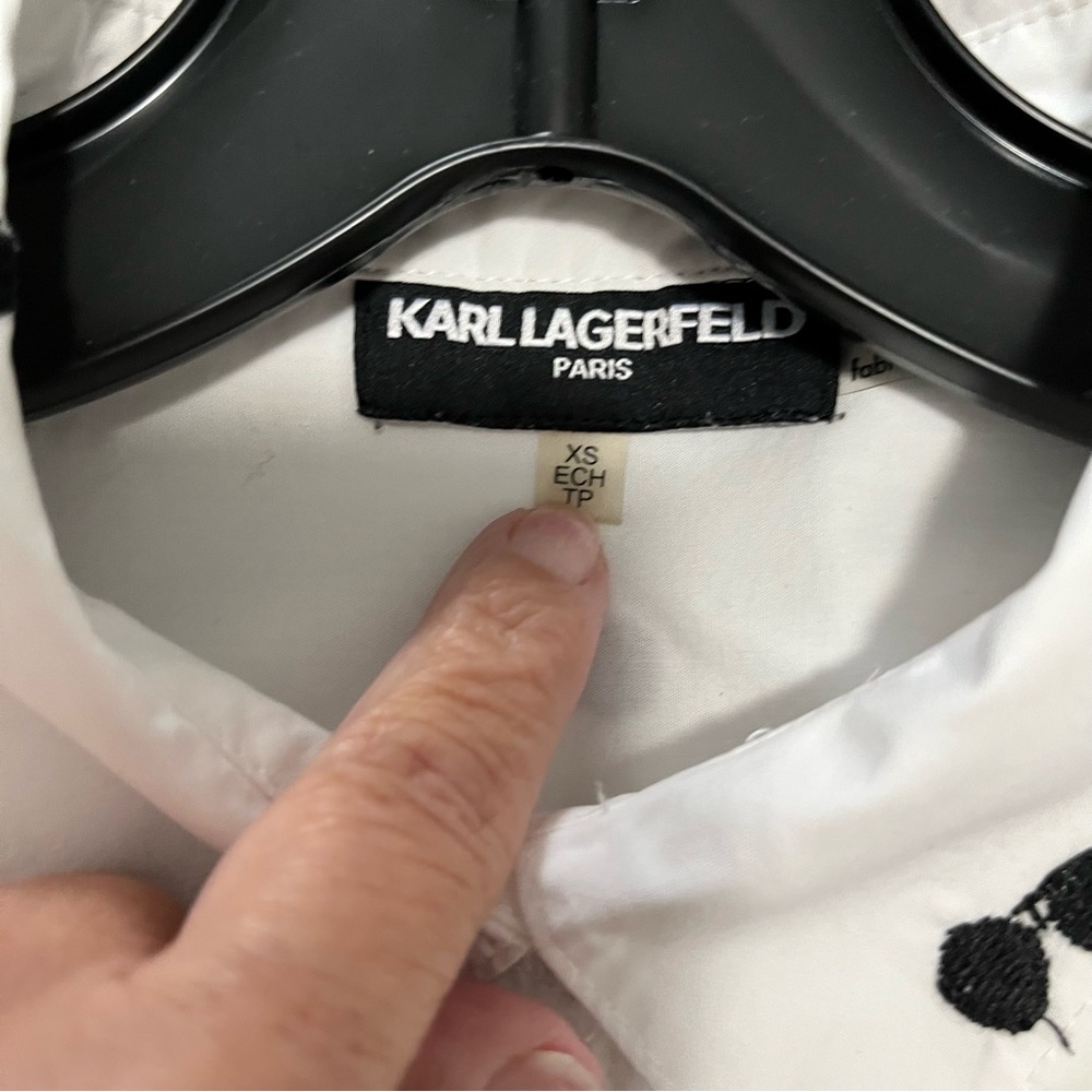 KARL LAGERFELD PARIS Sunglasses
Embroidered Cotton Button-Down Shirt - Picture 9 of 13